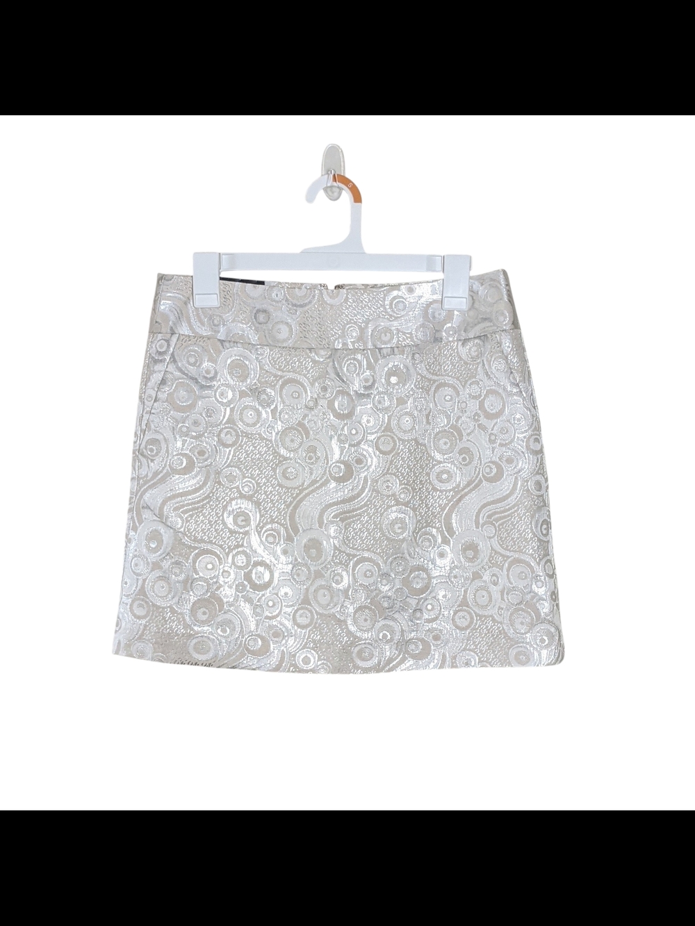 NWT Banana Republic Women's Cream Metallic Mini Skirt Size 4